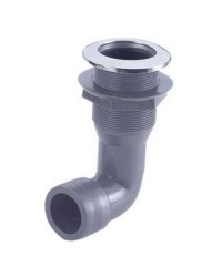 Passe-coque 90° nylon/tête inox 1'' pour tuyau ø20 mm