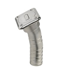 Nable inox SQUARE long waste Ø mm 38 ouverture à battant