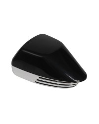 Klaxon avertisseur électrique ABS noir et chrome - 12V
