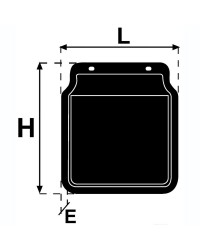 Bavette de garde-boue pour largeur 200mm