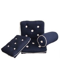 Coussin imperméable avec dossier 430x750mm bleu