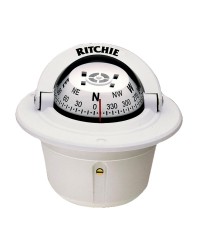 Compas RITCHIE Explorer encastrable 70 mm avec éclairage boitier blanc - rose blanche
