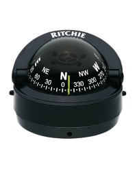 Compas RITCHIE Explorer externe 70 mm avec éclairage boitier noir - rose noire