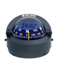 Compas RITCHIE Explorer externe 70 mm avec éclairage boitier gris - rose bleue