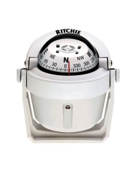Compas RITCHIE Explorer sur étrier 70 mm avec éclairage boitier blanc - rose blanche