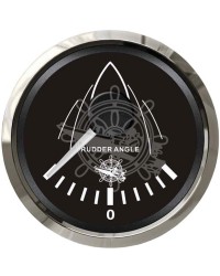 Indicateur angle de barre GUARDIAN 0-190 ohms cadran noir, lunette argentée