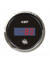 Ampèremètre numérique GUARDIAN cadran noir, lunette argentée