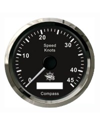 Speedomètre/boussole GPS GUARDIAN noir-argentée