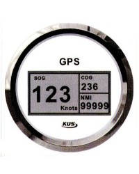 Speedomètre/totaliseur/boussole GPS GUARDIAN blanc-argentée