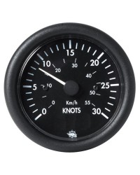 Speedomètre GUARDIAN 0 à 30 noeuds 12V - noir