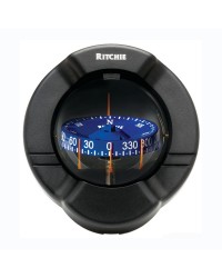 Compas RITCHIE Venturi Sail 94 mm sur paroi boitier noir - rose bleue