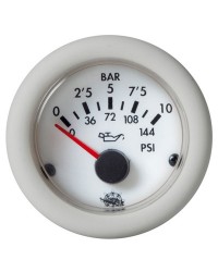 Indicateur de pression d'huile Guardian 0-10 bar 12V - blanc