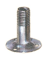 Base ronde inox GLOMEX  H98mm pour antenne GPS/VHF/TV/AM-FM