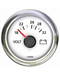 Voltmètre VDO ViewLine 18/32 V blanc