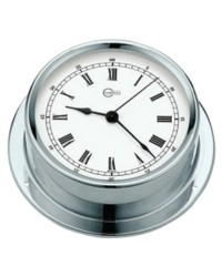 Horloge BARIGO Regatta laiton chromé - cadran blanc