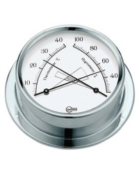 Hygro/thermomètre BARIGO Regatta laiton chromé - cadran blanc