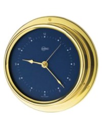 Horloge BARIGO Regatta laiton chromé - cadran bleu