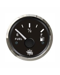 Jauge de carburant GUARDIAN 240-33 ohms cadran noir- lunette argentée