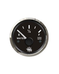 Jauge d'eau GUARDIAN 240-33 ohms cadran noir, lunette argentée