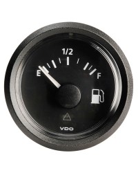 Indicateur niveau carburant 10/180 ohm VDO View Line 12V - noir