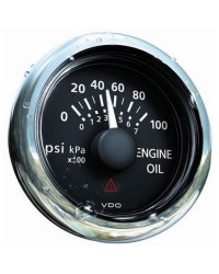 Indicateur de pression d'huile 5bar/80psi VDO View Line - 12V - noir