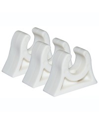 Clips caoutchouc pour tube ø22/24 mm blanc