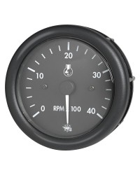 Compte-tours + heures GUARDIAN 4000 RPM diesel 24V noir-noir