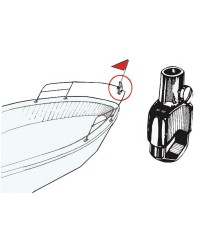 Support mât pavillon 20mm