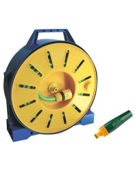 Tuyau en PVC armé sur tambour enrouleur + lance