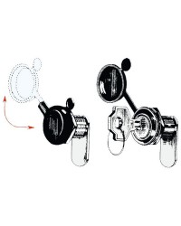 Serrure cylindre laiton chromé et inox ø20x15mm