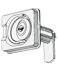 Fermeture inox avec clé 50x55 pour écoutilles ou coquerons