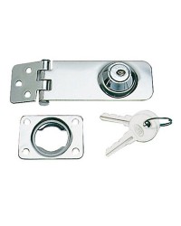 Fermeture inox avec clé 105x30 pour écoutilles ou coffres