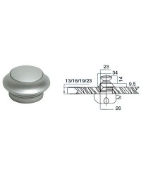 Déclic à bouton laiton chrome perle pour trappe jusqu'à 16mm