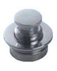 Déclic à bouton laiton chromé pour trappe jusqu'à 16mm ep.
