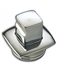 Déclic à bouton square laiton chromé pour trappe jusqu'à 16mm